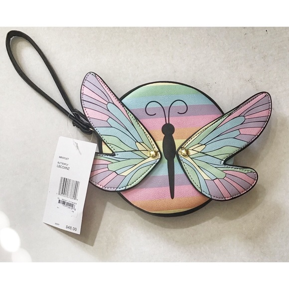 Betsey Johnson Handbags - Betsey Johnson Pastel Butterfly Wristlet